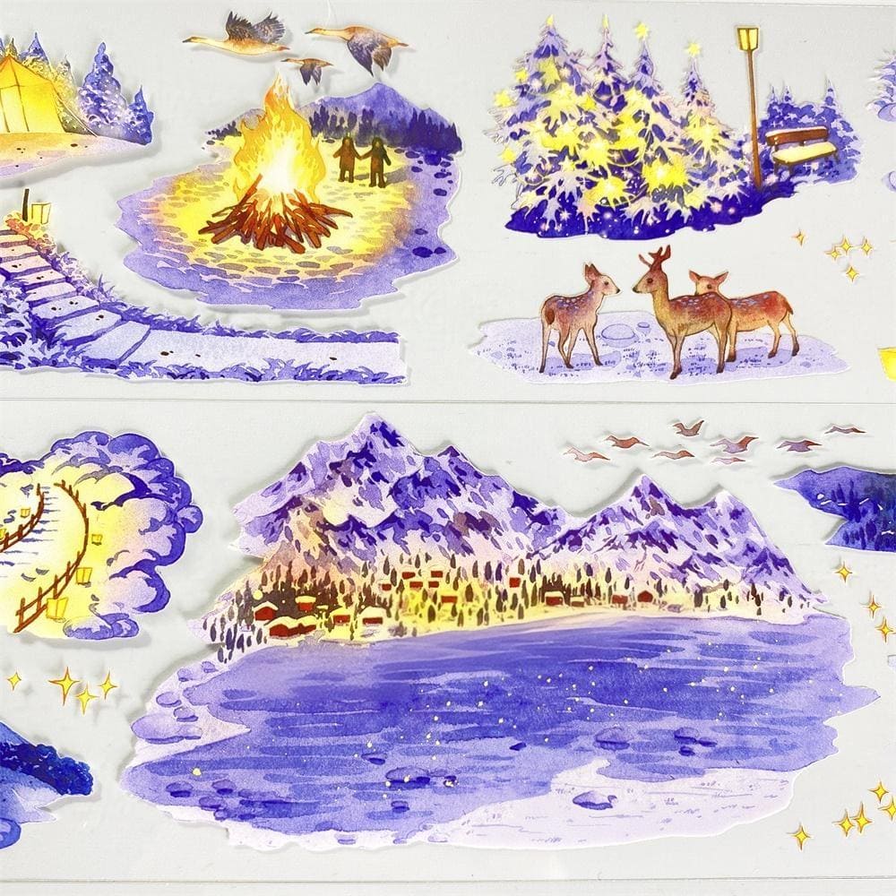 70mm × 1000mm Snowy Night PET Tape