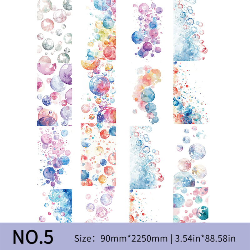 Watercolor Bubble Gradient One Cycle PET Tape
