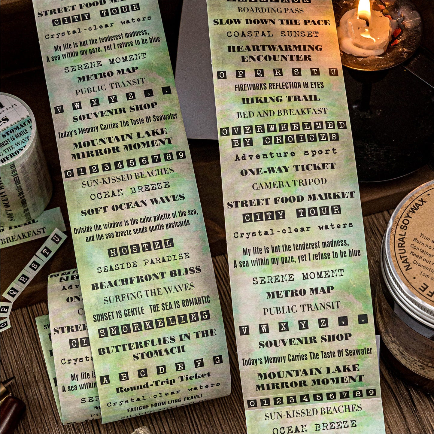 Typography Die-Cut Washi Tape