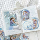 Cute rainy season kids stickers on notebook