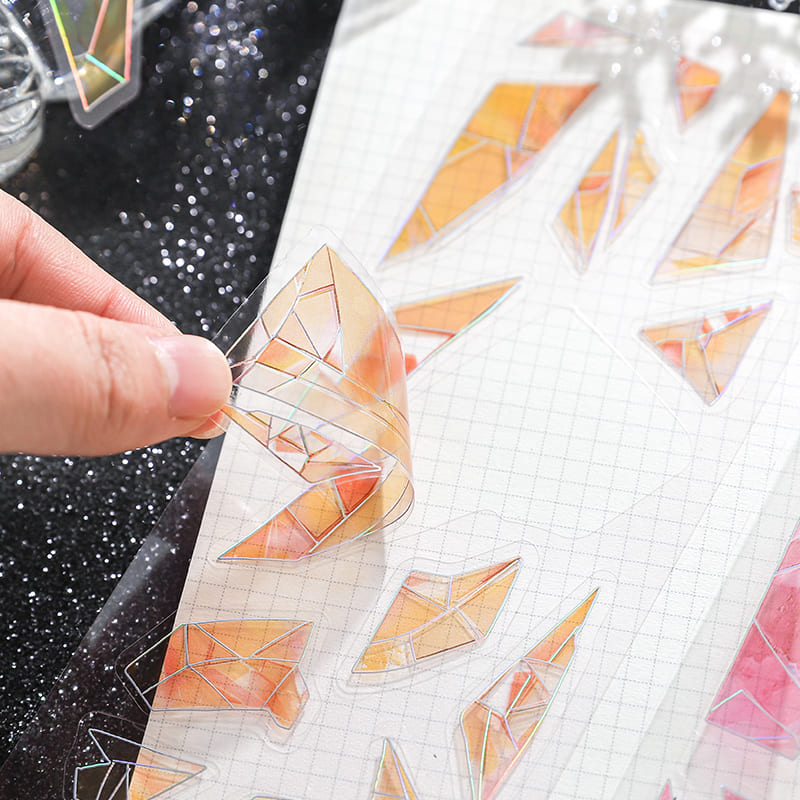 Glass Fragments PET Stickers