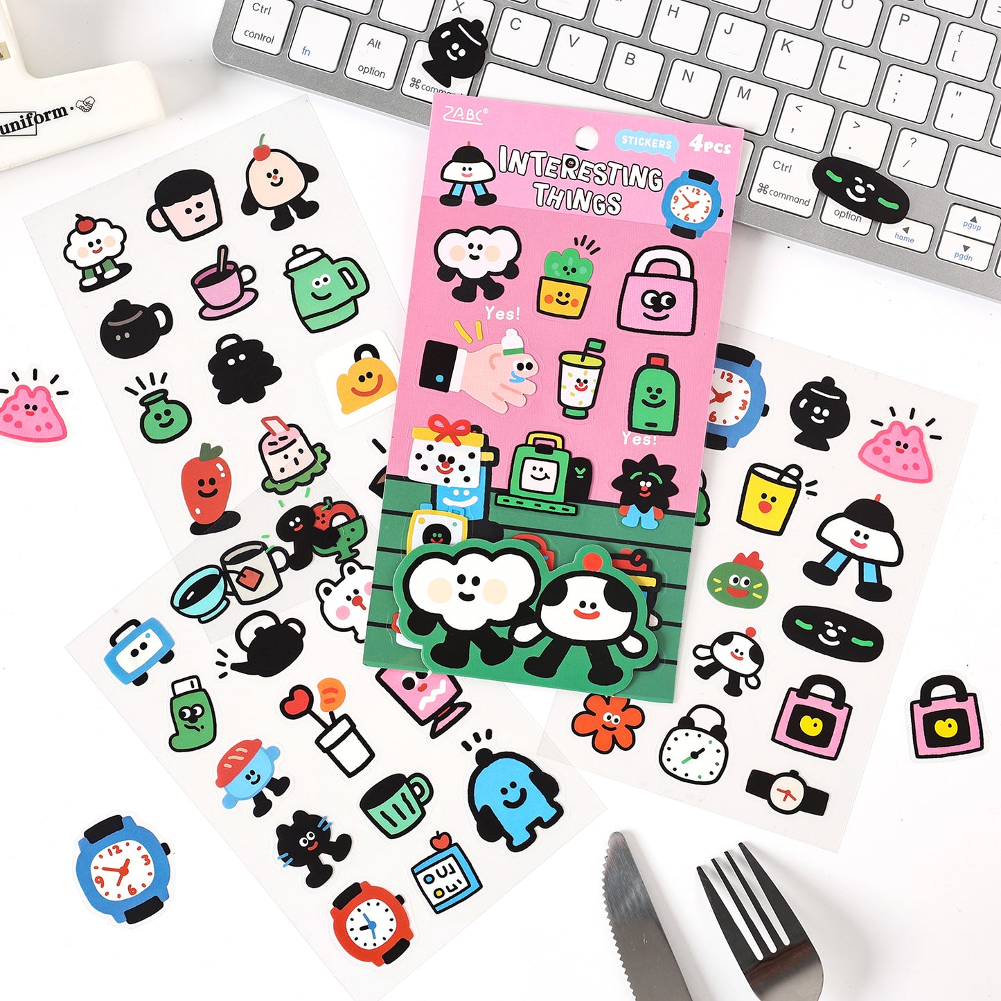 Whimsical Doodle Sticker Set