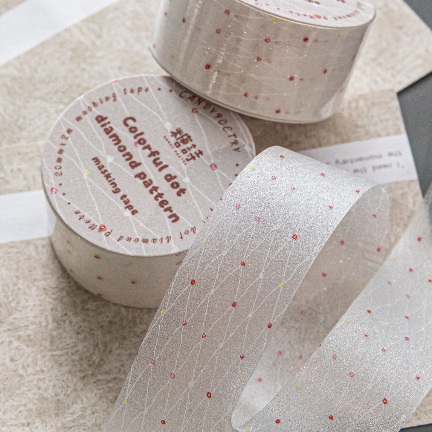 Glitter Transparent PET Tape