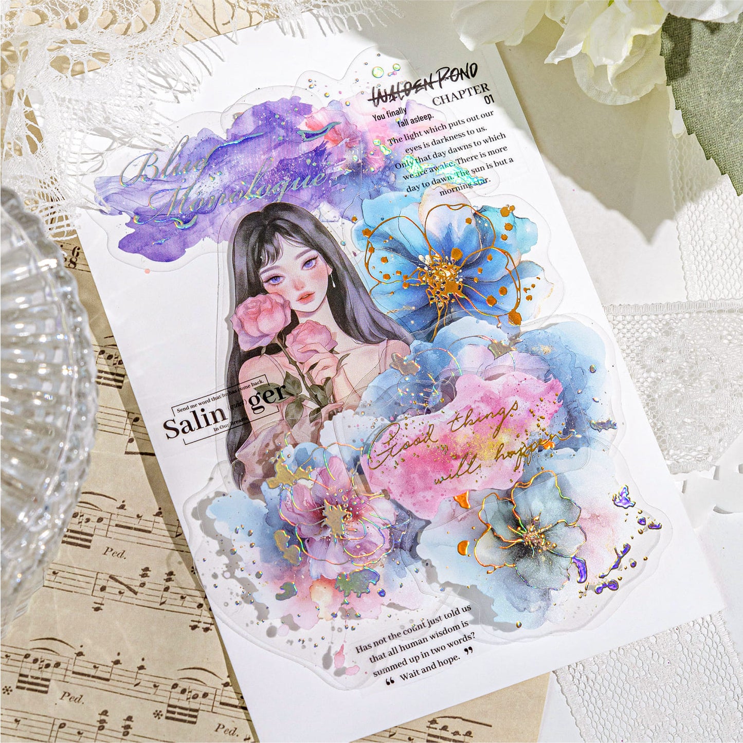 Watercolor Holographic Stickers