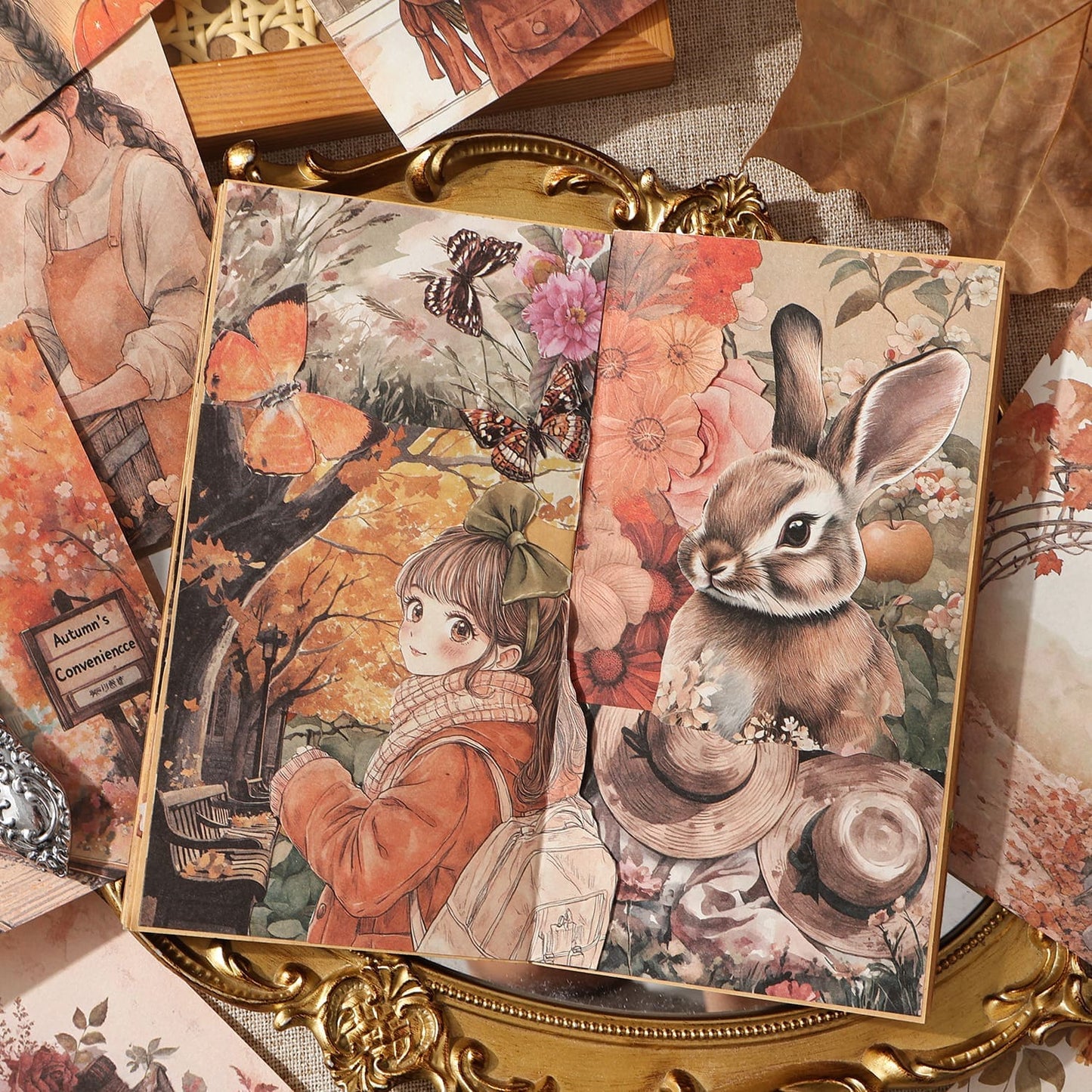 Vintage Character Scrapbook Paper