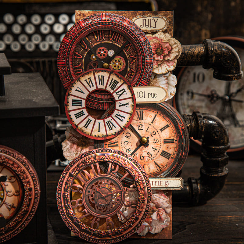 Vintage Clock Sticker Pack