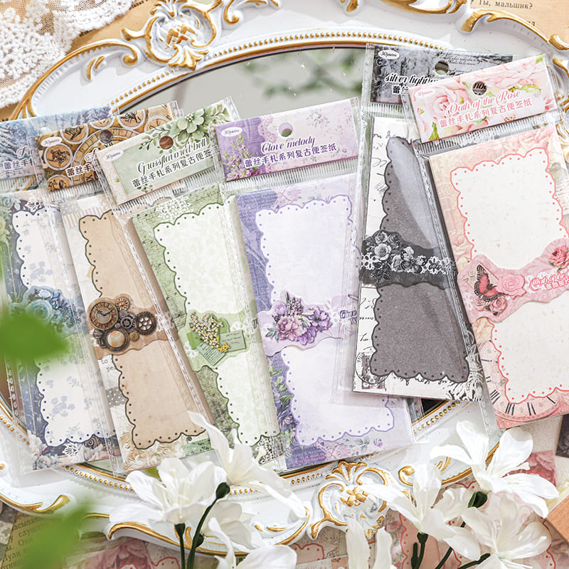 Lace Edge Memo Sheets - 30 PCS