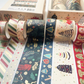 Foil Print Christmas Washi Tapes - 8 Rolls Set