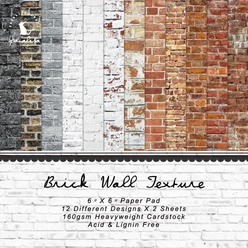 24PCS Wall Texture Scrapbook Paper