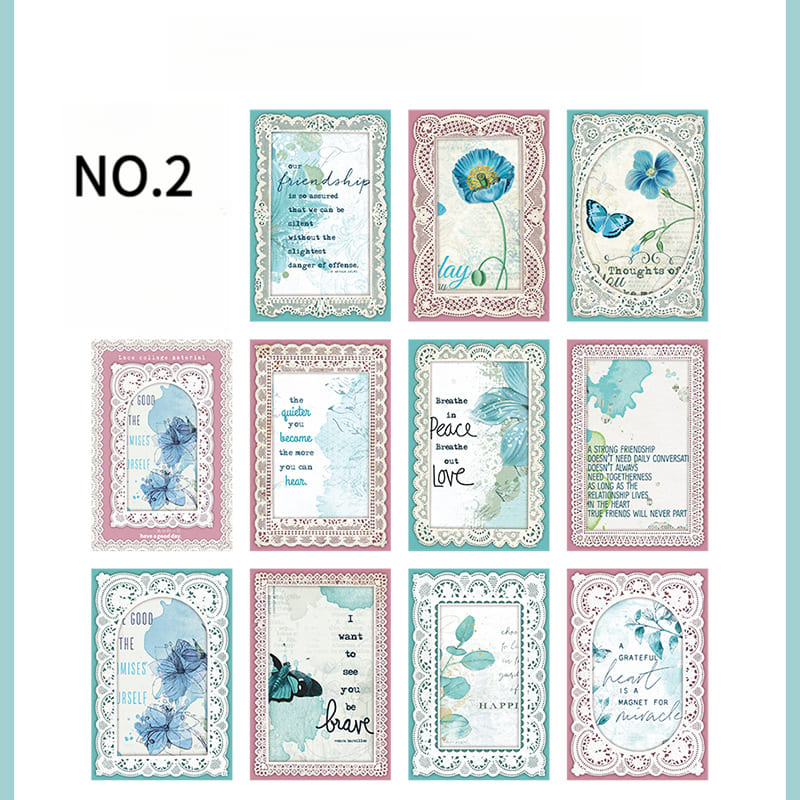 50PCS Lace Series Scrapbook Paper