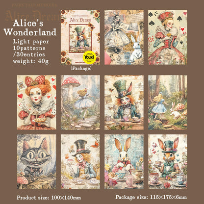 30PCS Fairy Tale Theme Material Paper