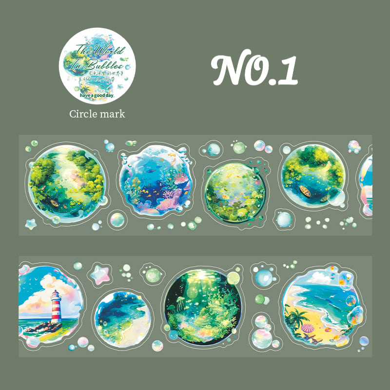 Worlds in Bubbles PET Tape