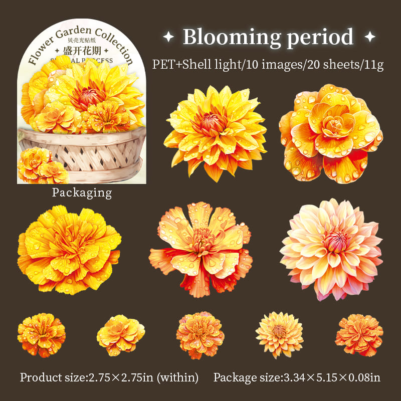 Iridescent Floral Stickers
