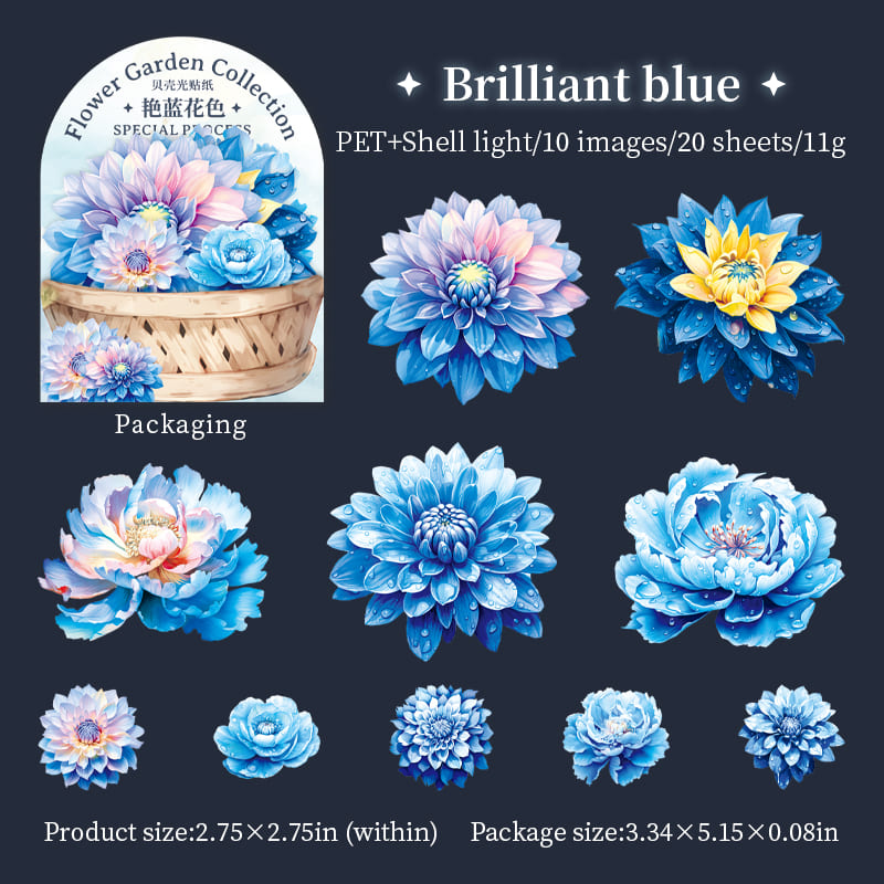 Iridescent Floral Stickers