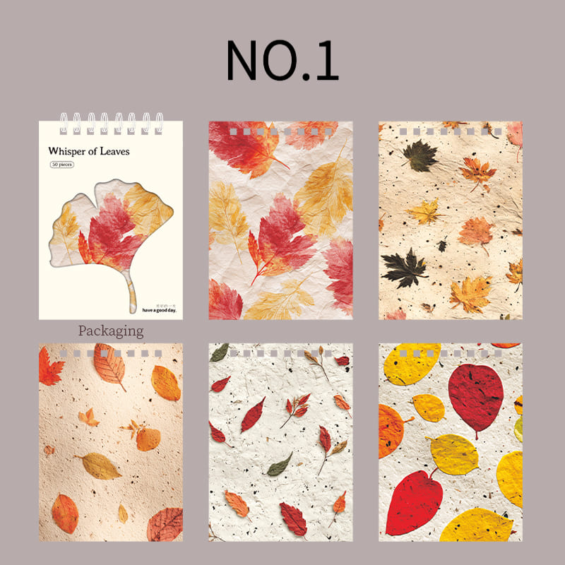 Leaf Theme Scrapbook Paper