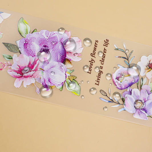 4PCS Pink Moments Series PET/Washi Tape Set
