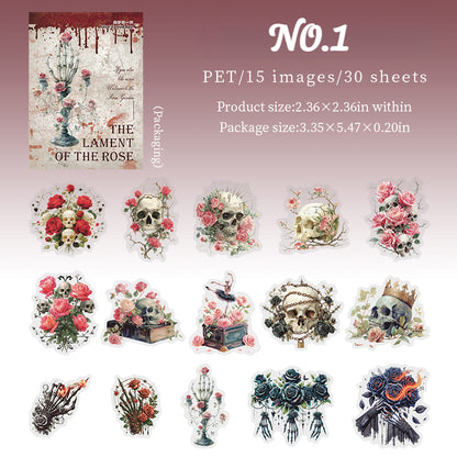 Dark Romantic Gothic Rose Stickers