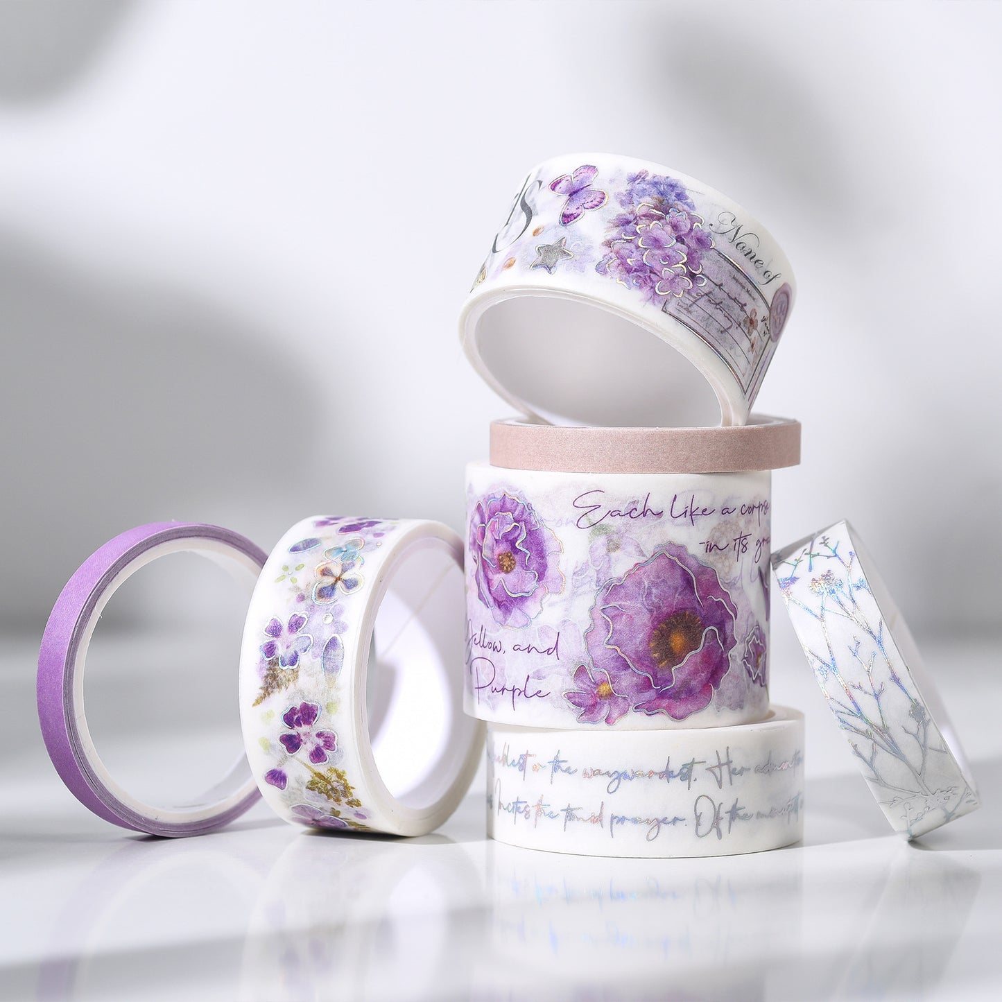 7PCS Flowers Series Washi Paper Tape