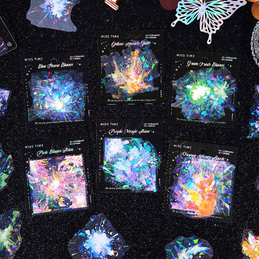 Fireworks PET Stickers Set – colorful decorative stickers for journaling and scrapbooks