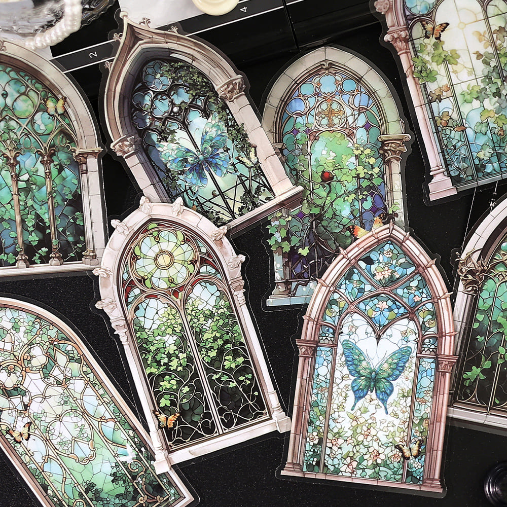 Window View Scenes PET Stickers