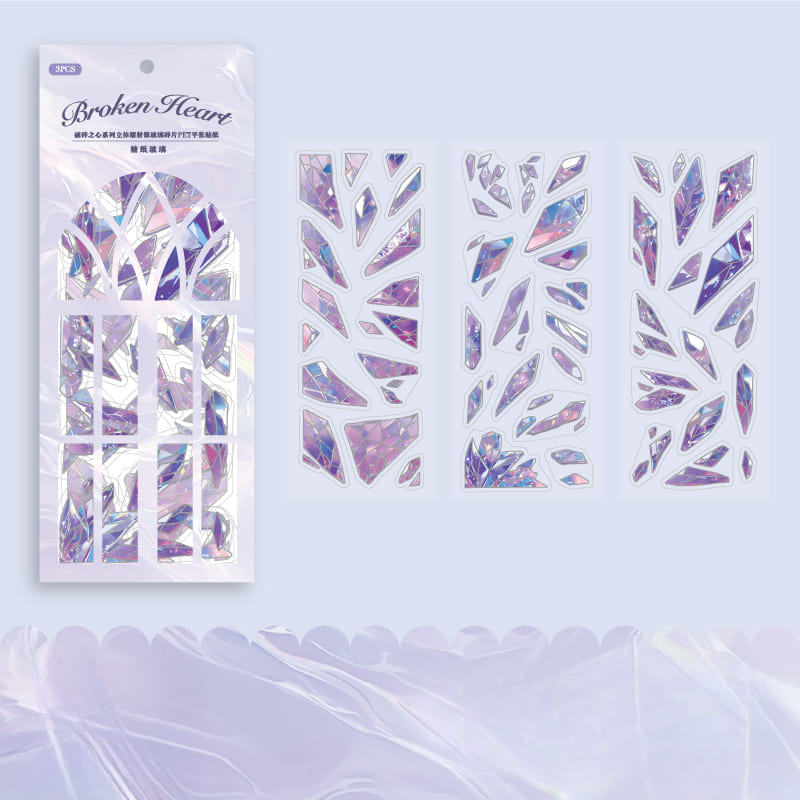 Glass Fragments PET Stickers