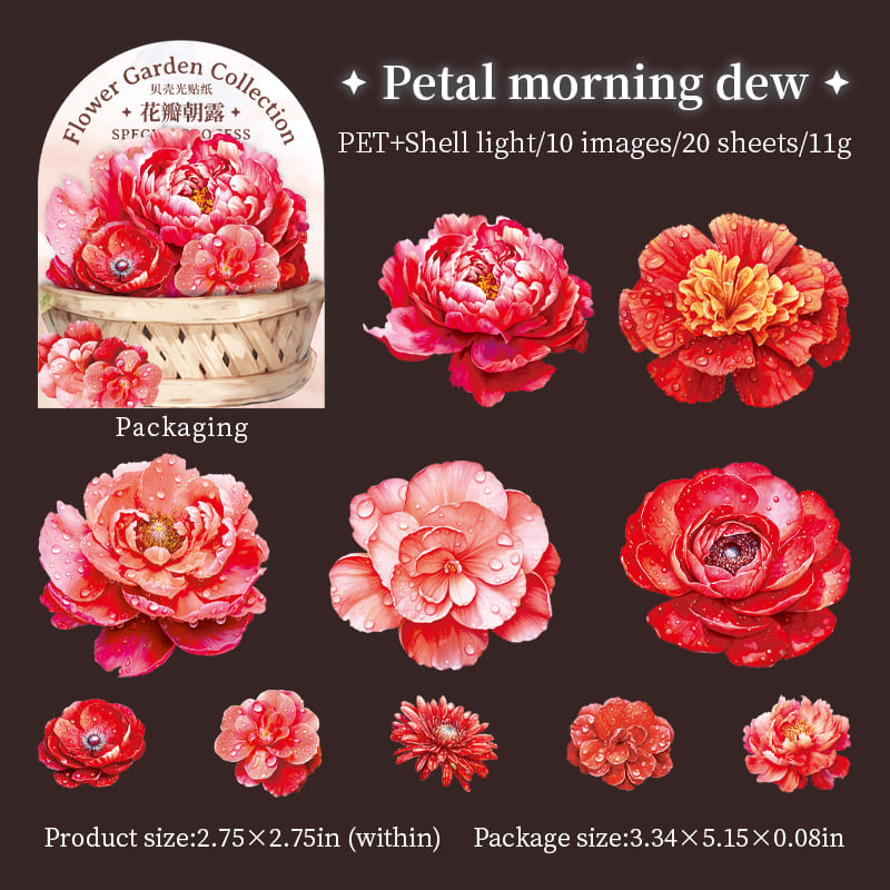 Iridescent Floral Stickers