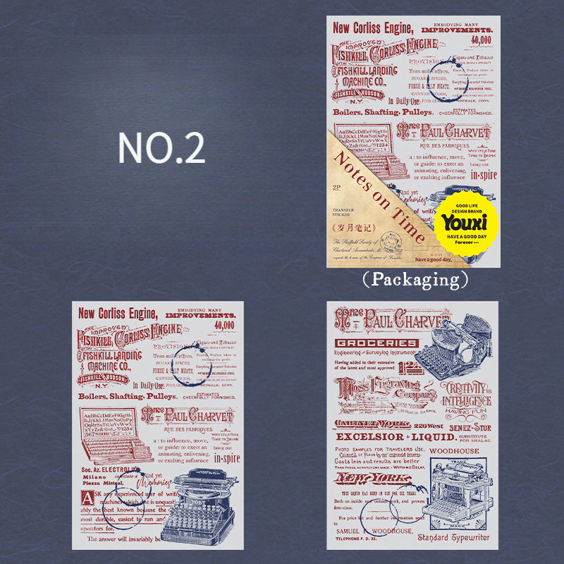 Time Notes Series Transfer Stickers