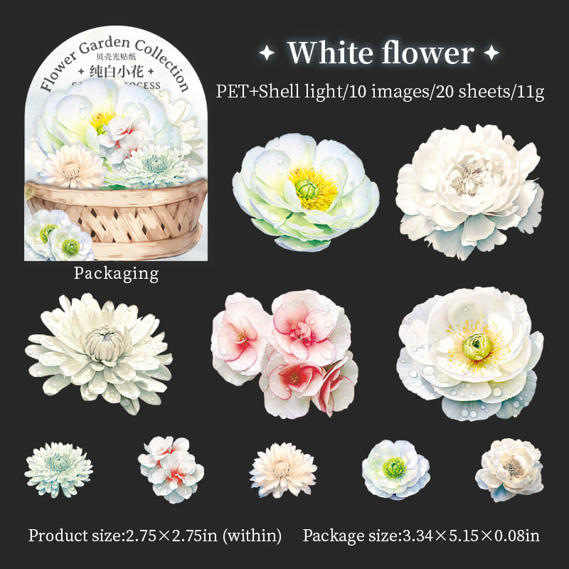 Iridescent Floral Stickers