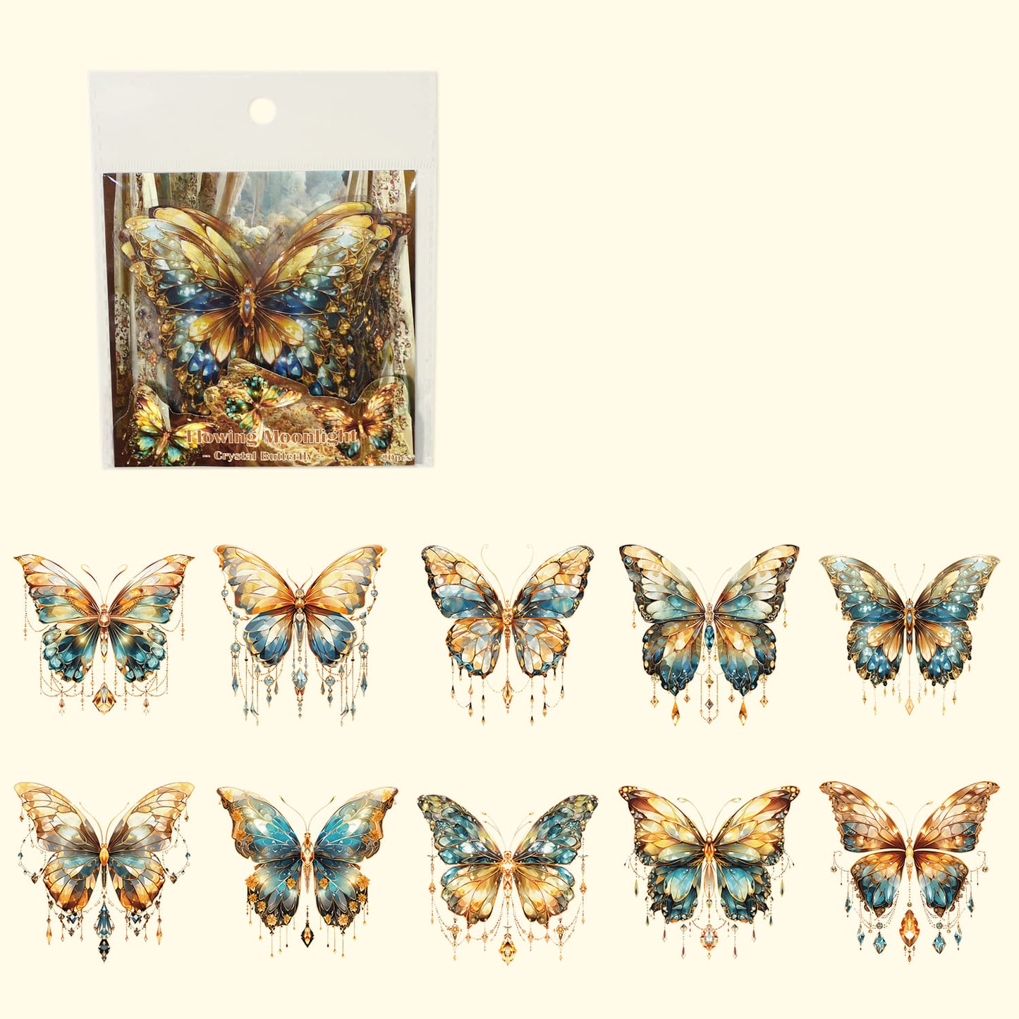 Crystal Butterfly Stickers