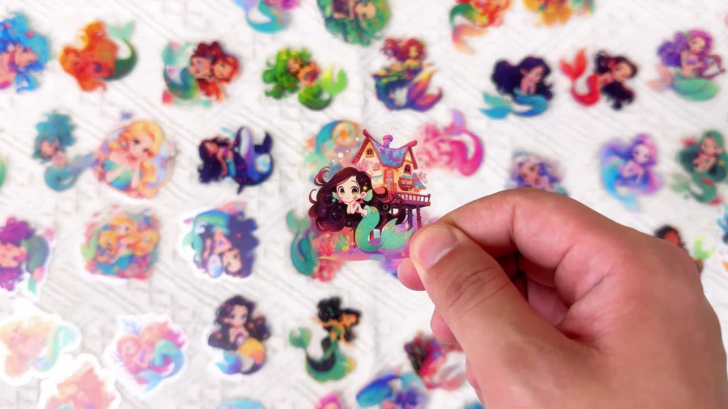 50PCS Fairy Tale Mermaid Stickers Pack
