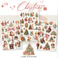 3PCS Vintage Christmas Transfer Stickers