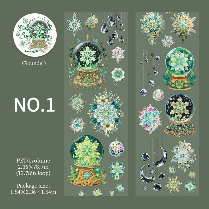 Snowflake Theme PET Tape