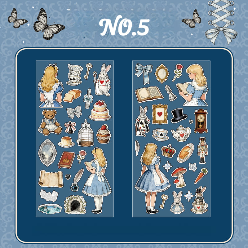 Vintage Figure PET Stickers