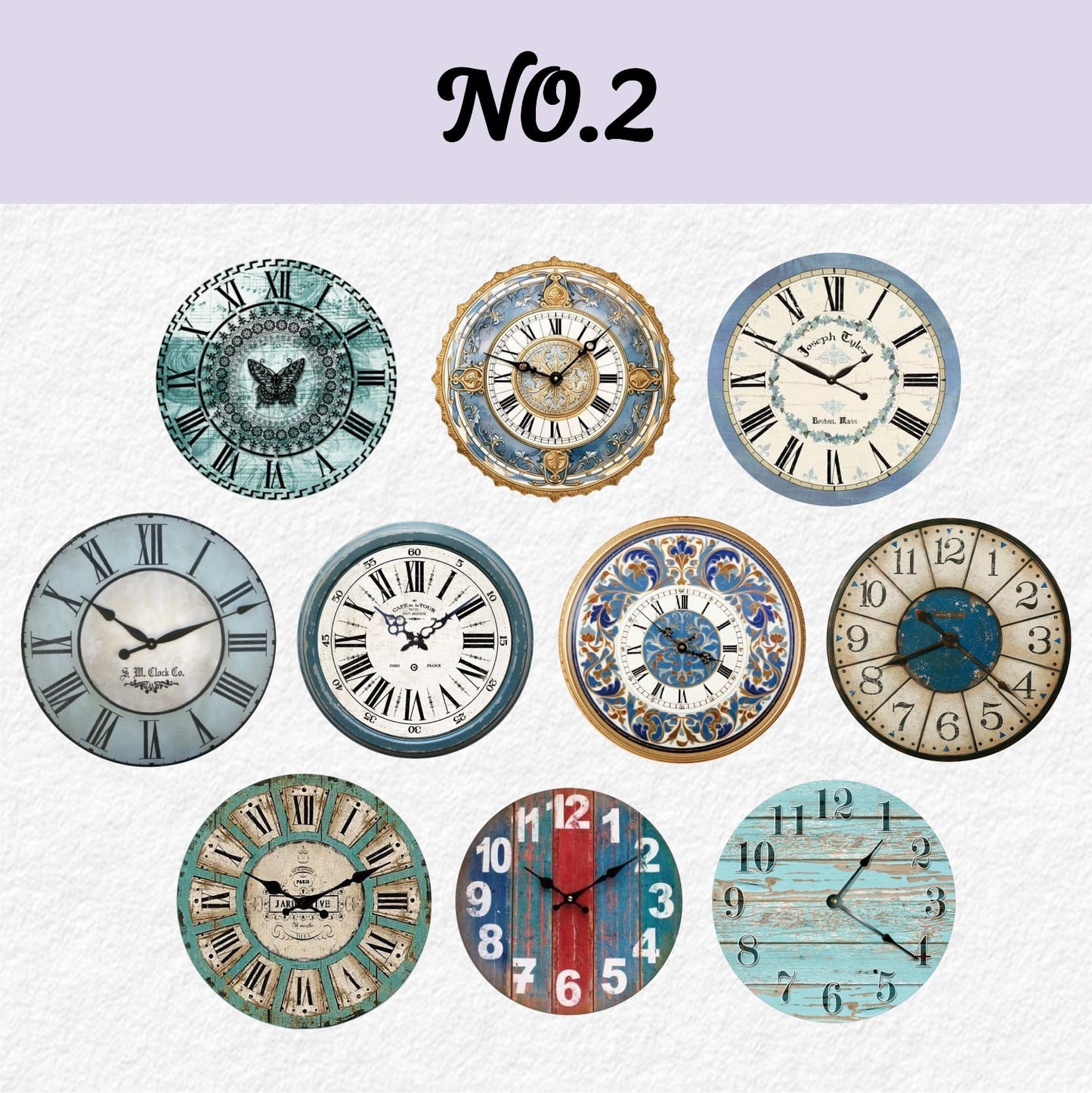 Vintage Clock Theme Stickers