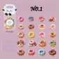  Cute donut stickers with sprinkles and frosting