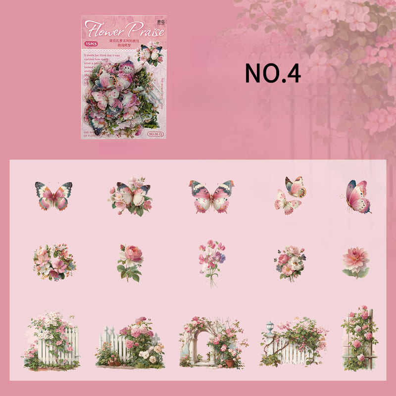 Floral & Aesthetic Lifestyle PET Sticker Pack