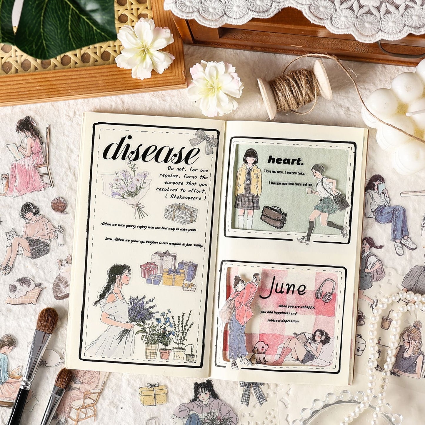 Girl Character Sticker Book