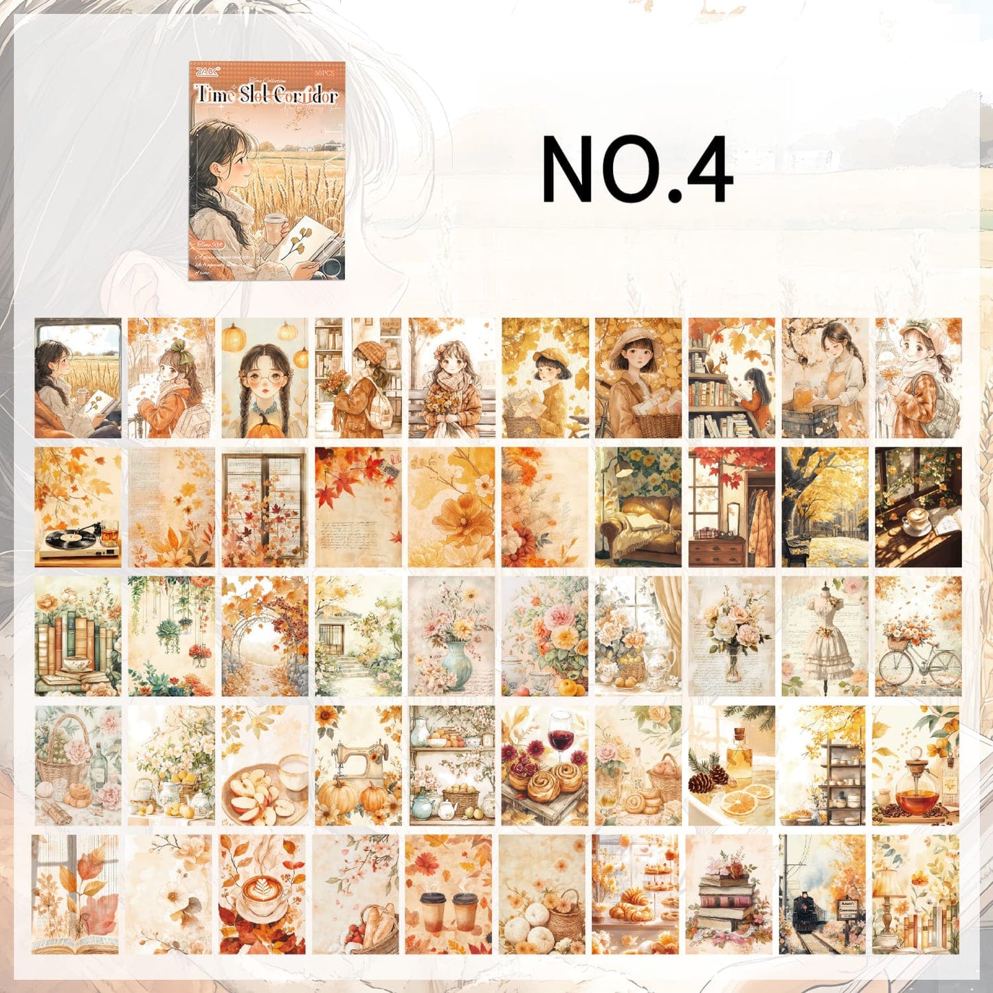 Vintage Character Scrapbook Paper