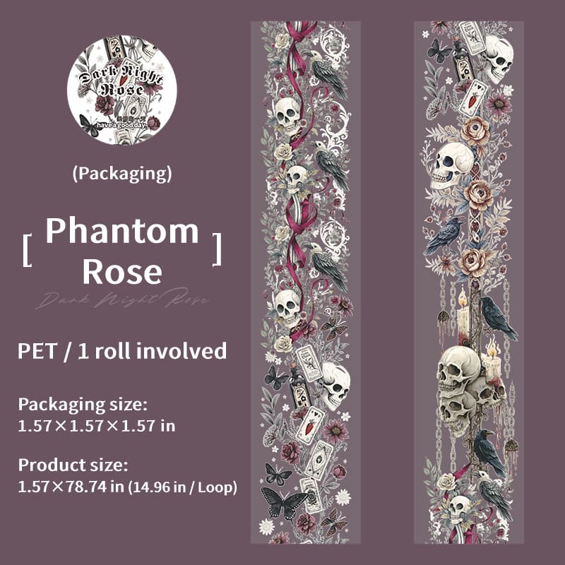 Gothic Theme PET Die-Cut Tape