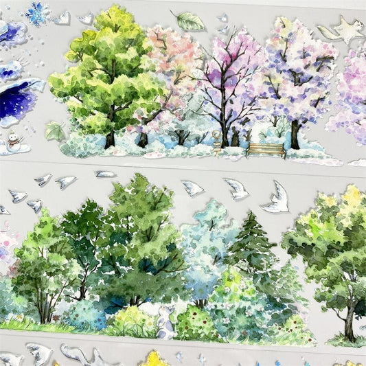 One Cycle Trees Through the Seasons PET Tape