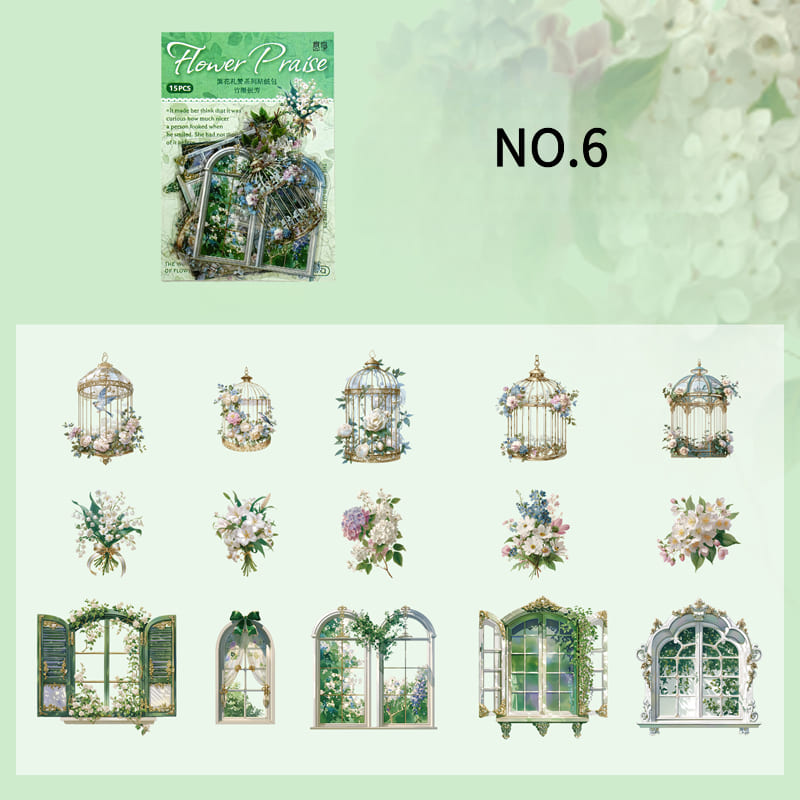 Floral & Aesthetic Lifestyle PET Sticker Pack