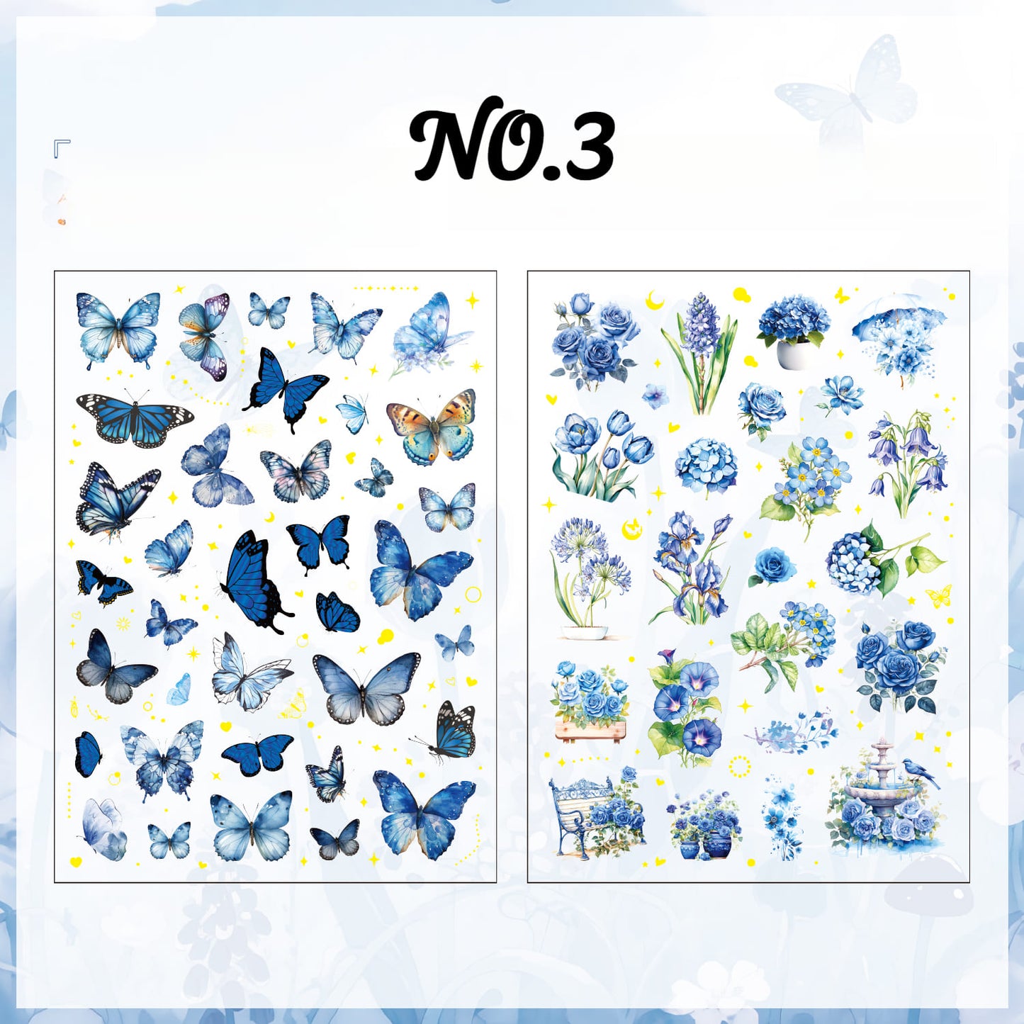Florals & Butterflies PET Sticker Pack