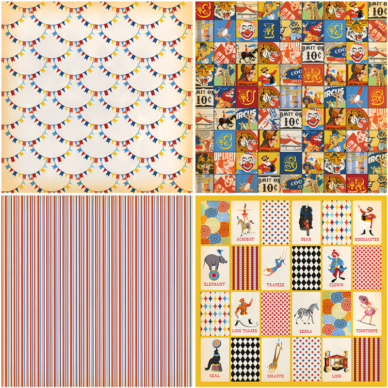 Storybook Circus Scrapbook Paper