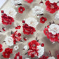 Red and White Floral PET Tape