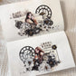 Black and White Flowers PET Tape