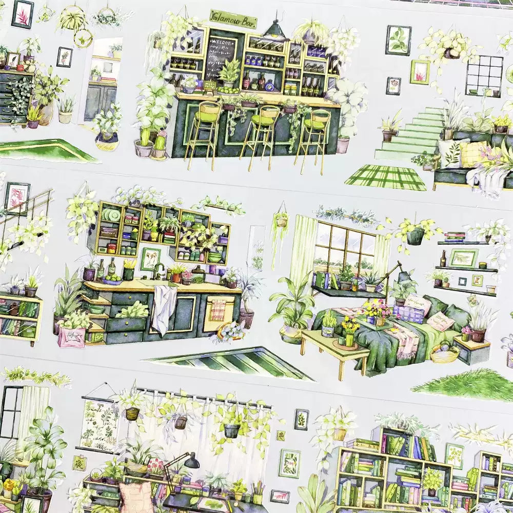 One Cycle Home Greenery Layout PET Tape