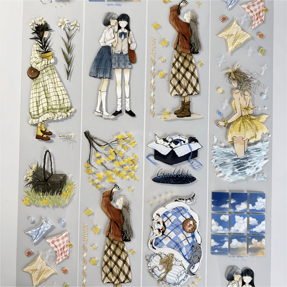 Plaid Girl PET Decorative One Cycle PET Tape