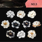 White Floral Stickers