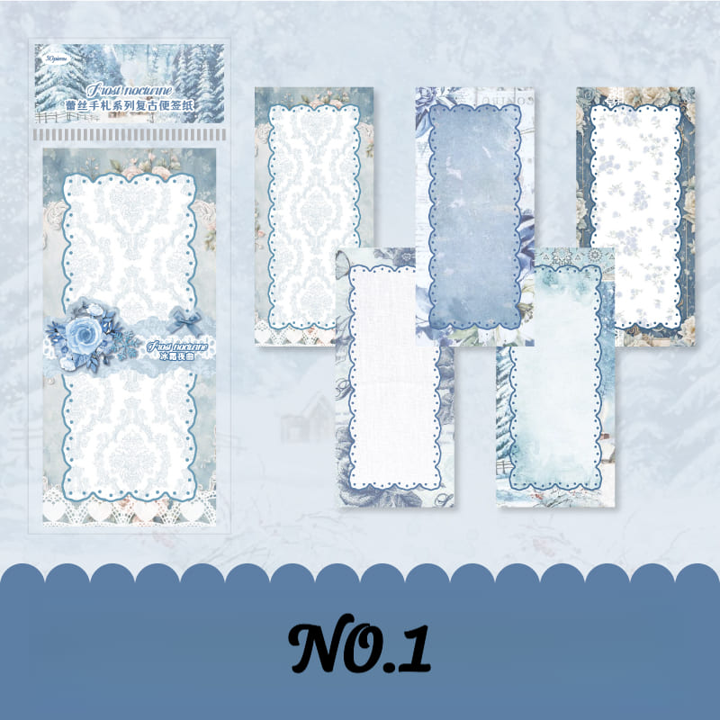Lace Edge Memo Sheets - 30 PCS