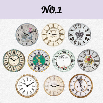 Vintage Clock Theme Stickers
